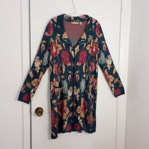 Soft Surroundings Fairy Glen Long Floral Cardigan Duster